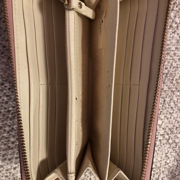 kate spade ♠️ Glitter Bug Lacey Zip-around Checkbook Wallet - chunky Rose Gold - Picture 10 of 10